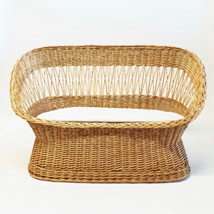 Boho Bank rotan huren bij Loods of Rentals